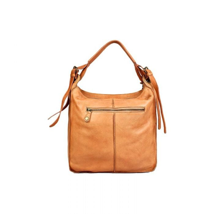 IN LEATHERZ HONEYSUCKLES HANDBAG TAN