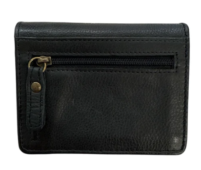 RUGGED HIDE WALLET  VALERIE-BLACK