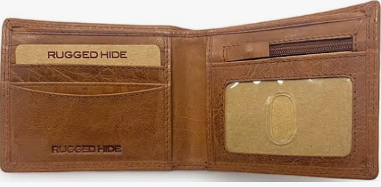 RUGGED HIDE WALLET CLIVE-BROWN