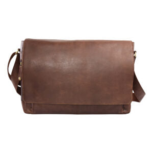 RUGGED HIDE LITHGOW SATCHEL-BROWN