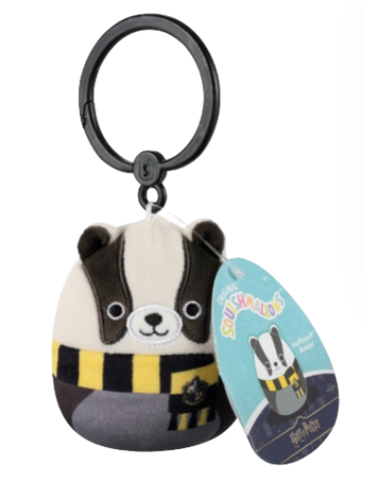 Little Plush Bag Clip (8&quot; Squishmallows) Hufflepuff Badger