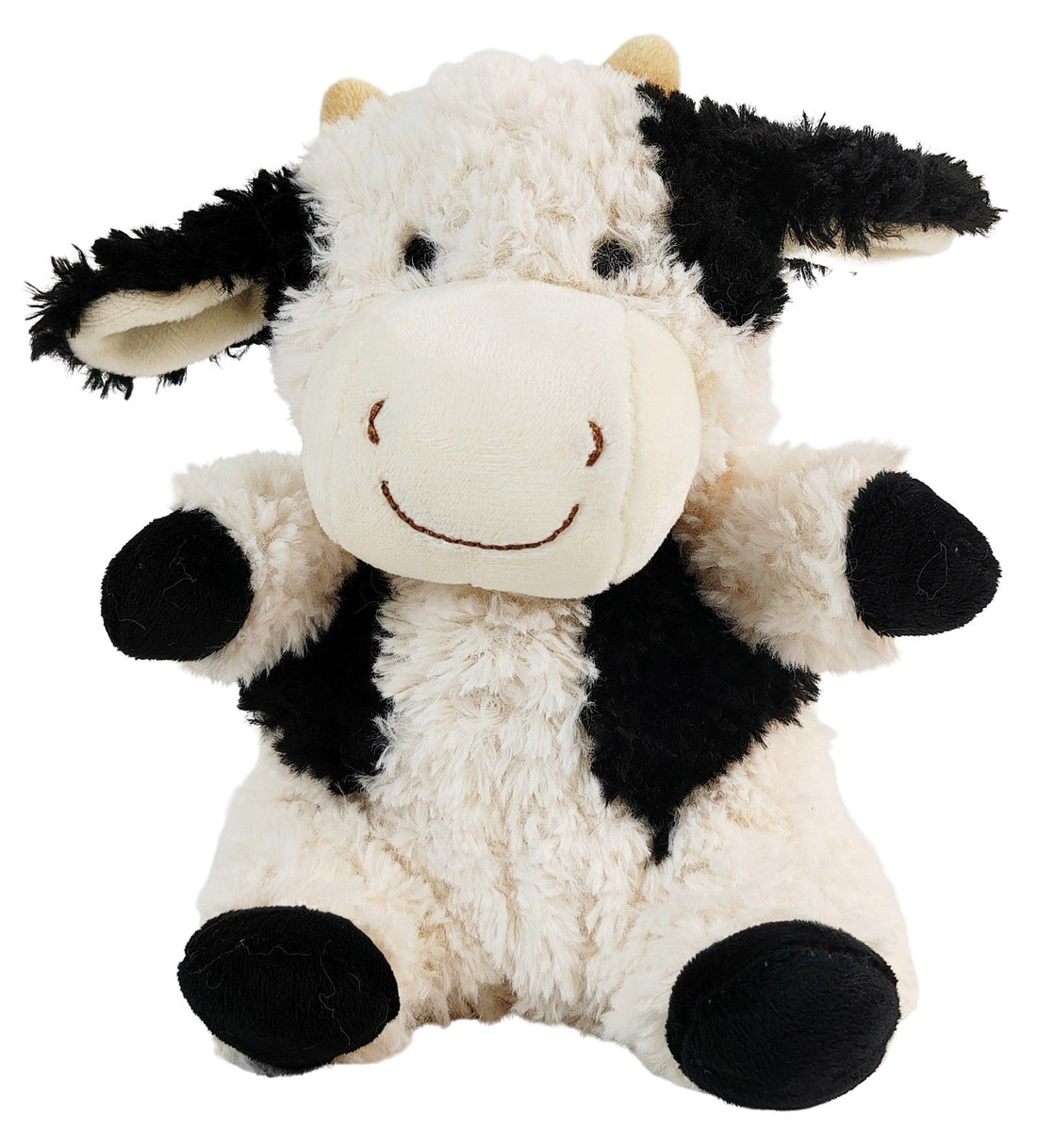 CURLY COW SOFT TOY WHITE &amp; BLACK 18CM