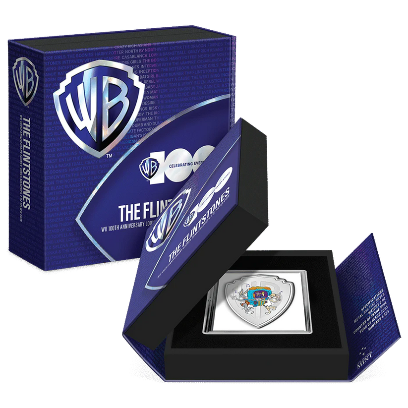 NZ MINT WB100 LOONEY TUNES MASHUPS - FLINSTONES 2oz SILVER COIN