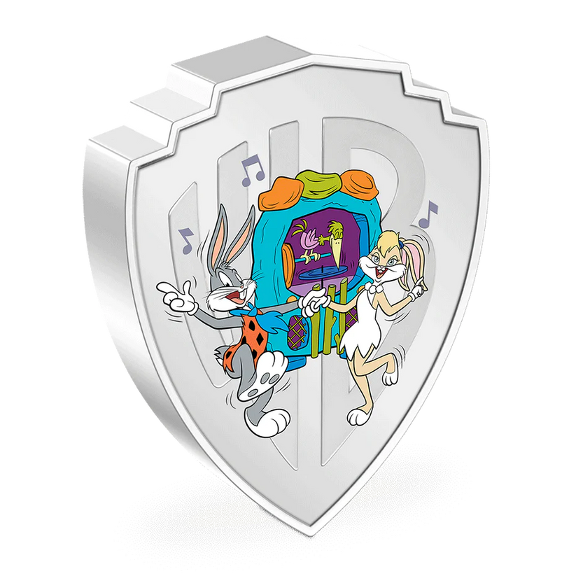 NZ MINT WB100 LOONEY TUNES MASHUPS - FLINSTONES 2oz SILVER COIN