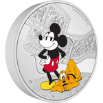 Load image into Gallery viewer, DISNEY MICKEY &amp; PLUTO 3oz SILVER COIN
