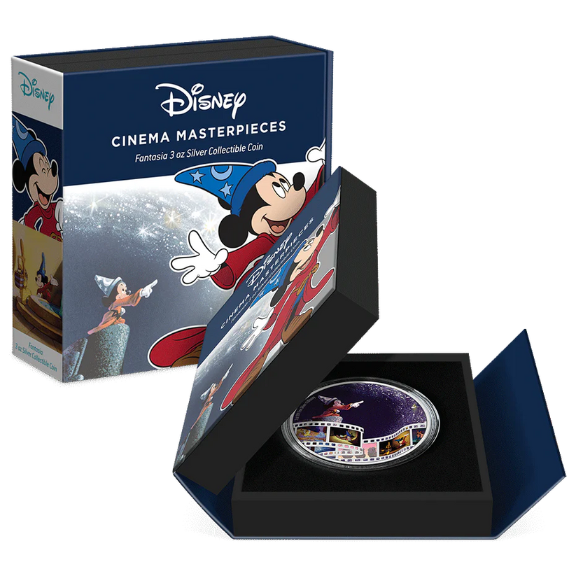 DISNEY CINEMA MASTERPIECE - FANTASIA 3oz SILVER COIN