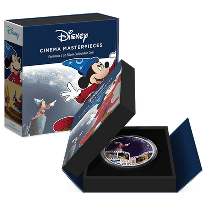 DISNEY CINEMA MASTERPIECE - FANTASIA 3oz SILVER COIN