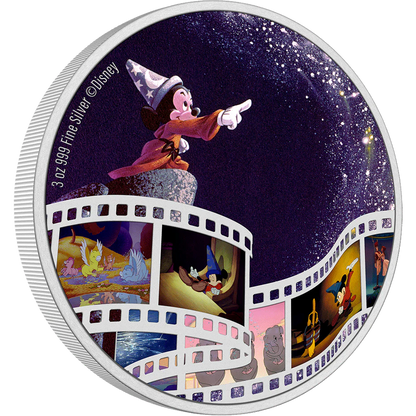 DISNEY CINEMA MASTERPIECE - FANTASIA 3oz SILVER COIN