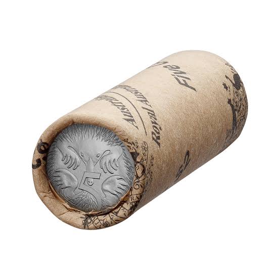 ROYAL AUSTRALIAN MINT 2025 5C CIRCULATED NON-PREMIUM COIN ROLL