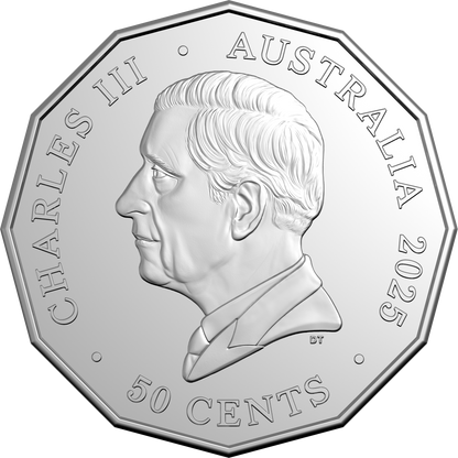 ROYAL AUSTRALIAN MINT COIN PACK 50CENT 2025 UNC (COLOUR PRINT 1/5) CHRISTMAS DECORATION 