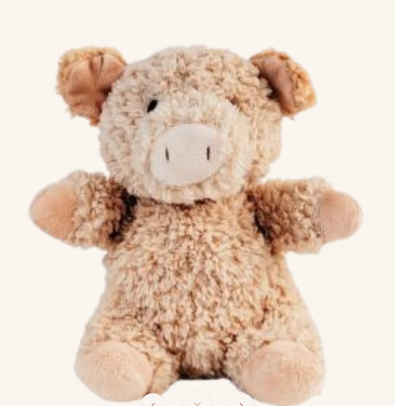 Curly Pig Soft Toy Pink 18cm