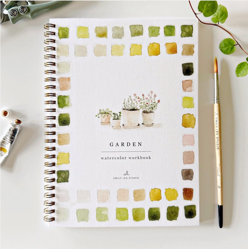 EMILY LEX STUDIO - WATERCOLOUR WORKBOOK - GARDEN