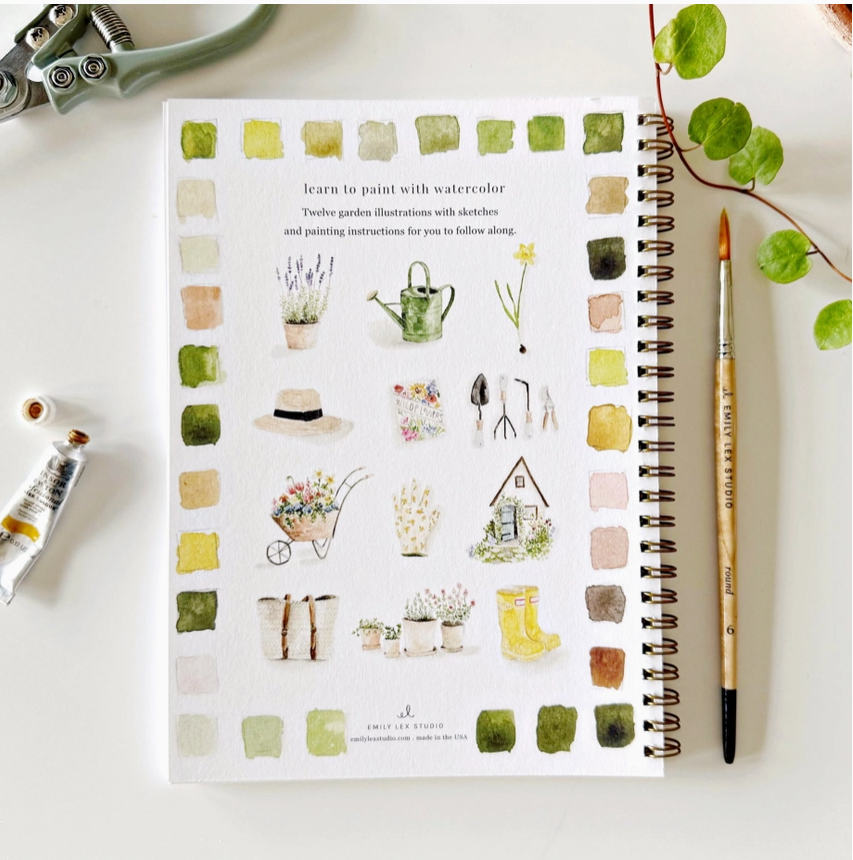 EMILY LEX STUDIO - WATERCOLOUR WORKBOOK - GARDEN