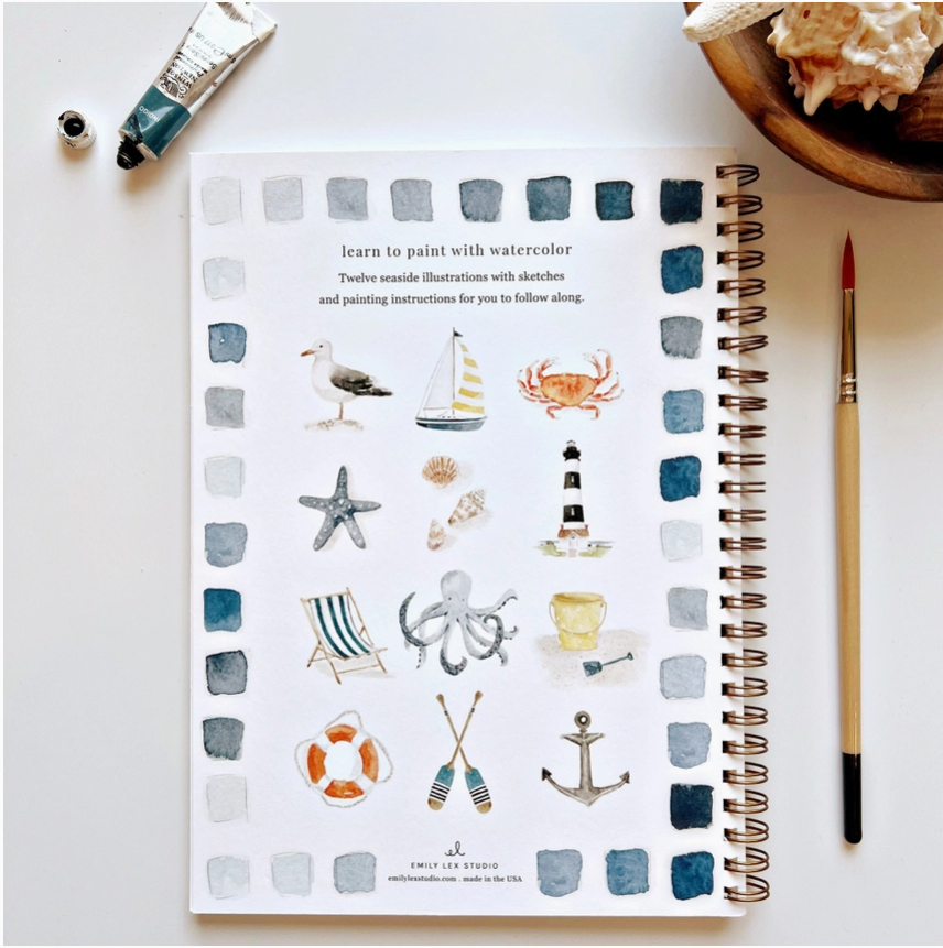 EMILY LEX STUDIO - WATERCOLOUR WORKBOOK - SEASIDE