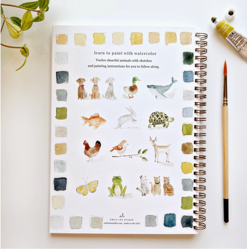 EMILY LEX STUDIO - WATERCOLOUR WORKBOOK - ANIMALS
