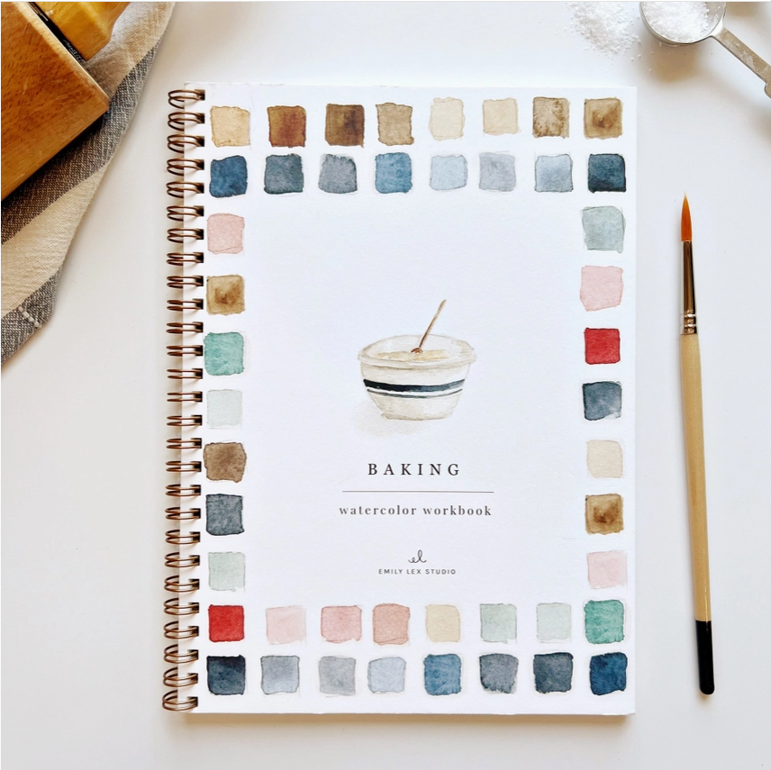 EMILY LEX STUDIO - WATERCOLOUR WORKBOOK - BAKING