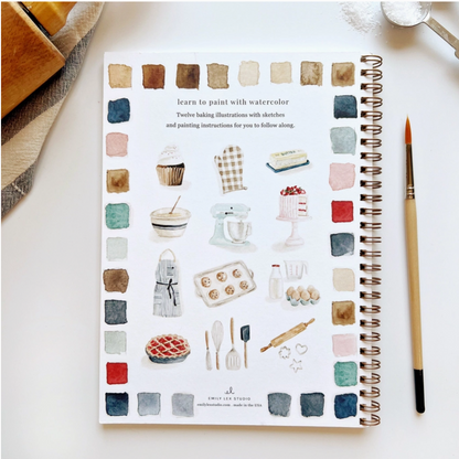 EMILY LEX STUDIO - WATERCOLOUR WORKBOOK - BAKING