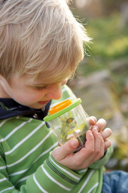 HABA Terra Kids Beaker Magnifier Clear Bug Catcher with Two Magnifying Glasses for Children S Nature Exploration