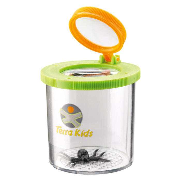 HABA Terra Kids Beaker Magnifier Clear Bug Catcher with Two Magnifying Glasses for Children S Nature Exploration