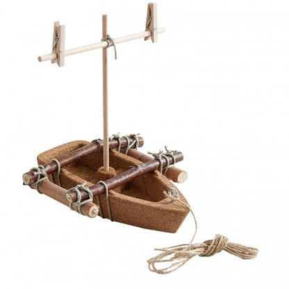 HABA Terra Kids Cork Boat - Easy to Assemble and Upgrade with Materials Found in Nature - DIY Fun for Young and Old
