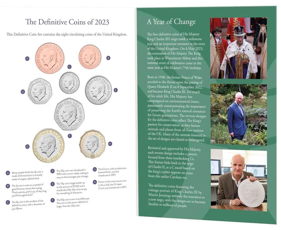 KING CHARLES 111 DEFINITIVES 2023 UK BRILLIANT UNCIRCULATED COIN SET