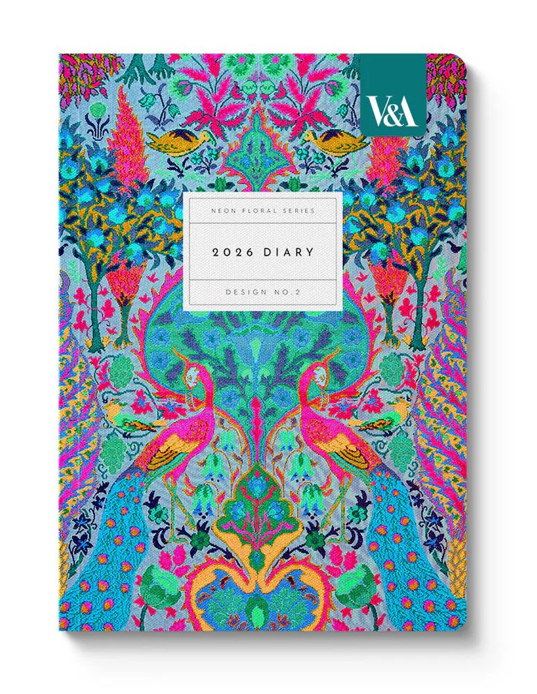 A5 DIARY - NEON FLORAL PEACOCK