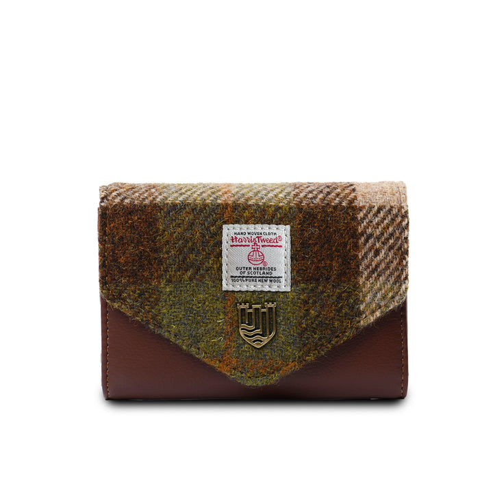 ISLANDER SMALL HARRIS TWEED PURSE-CHESTNUT TARTAN