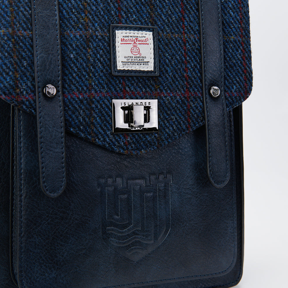 ISLANDER THE MINI CARLOWAY BACKPACK-NAVY OVER-CHECK