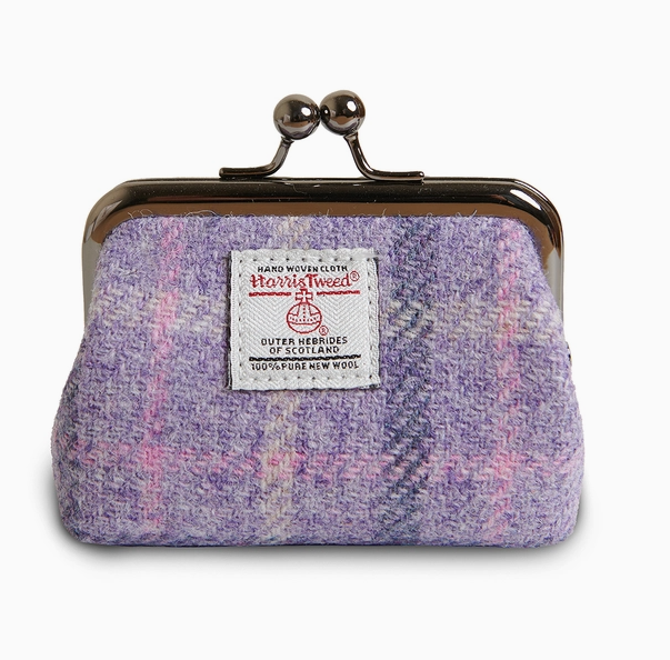 ISLANDER UK THE COIN PURSE-PURPLE TARTAN