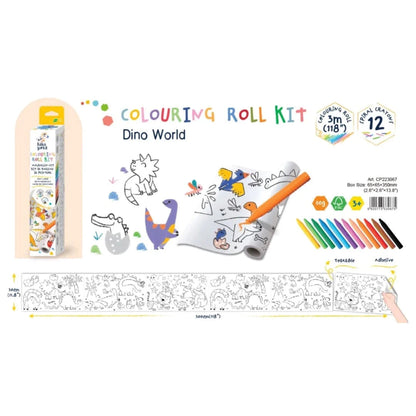 COLOURING ROLL MAT-DINO WORLD