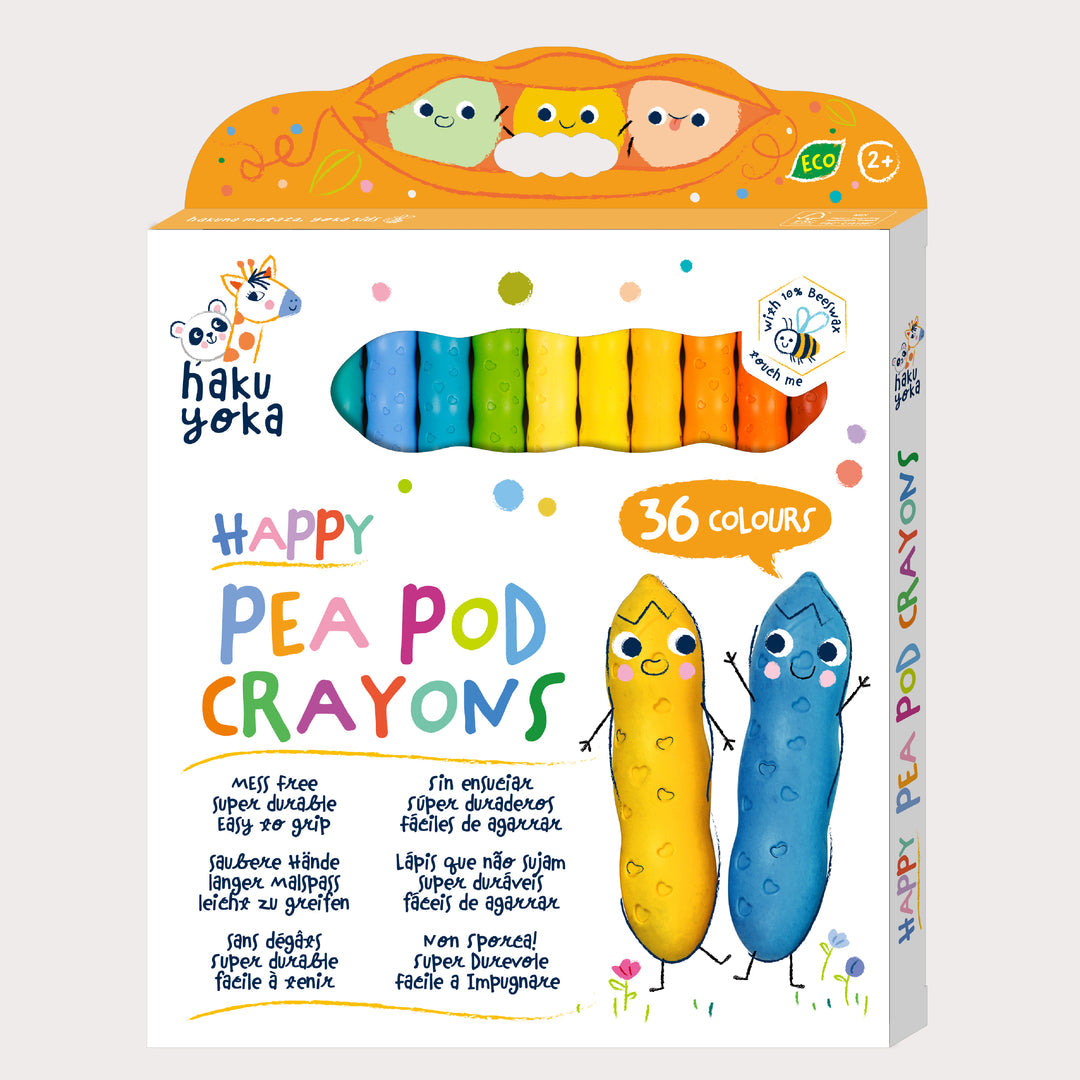 HAPPY PEA POD CRAYONS 36 PACK