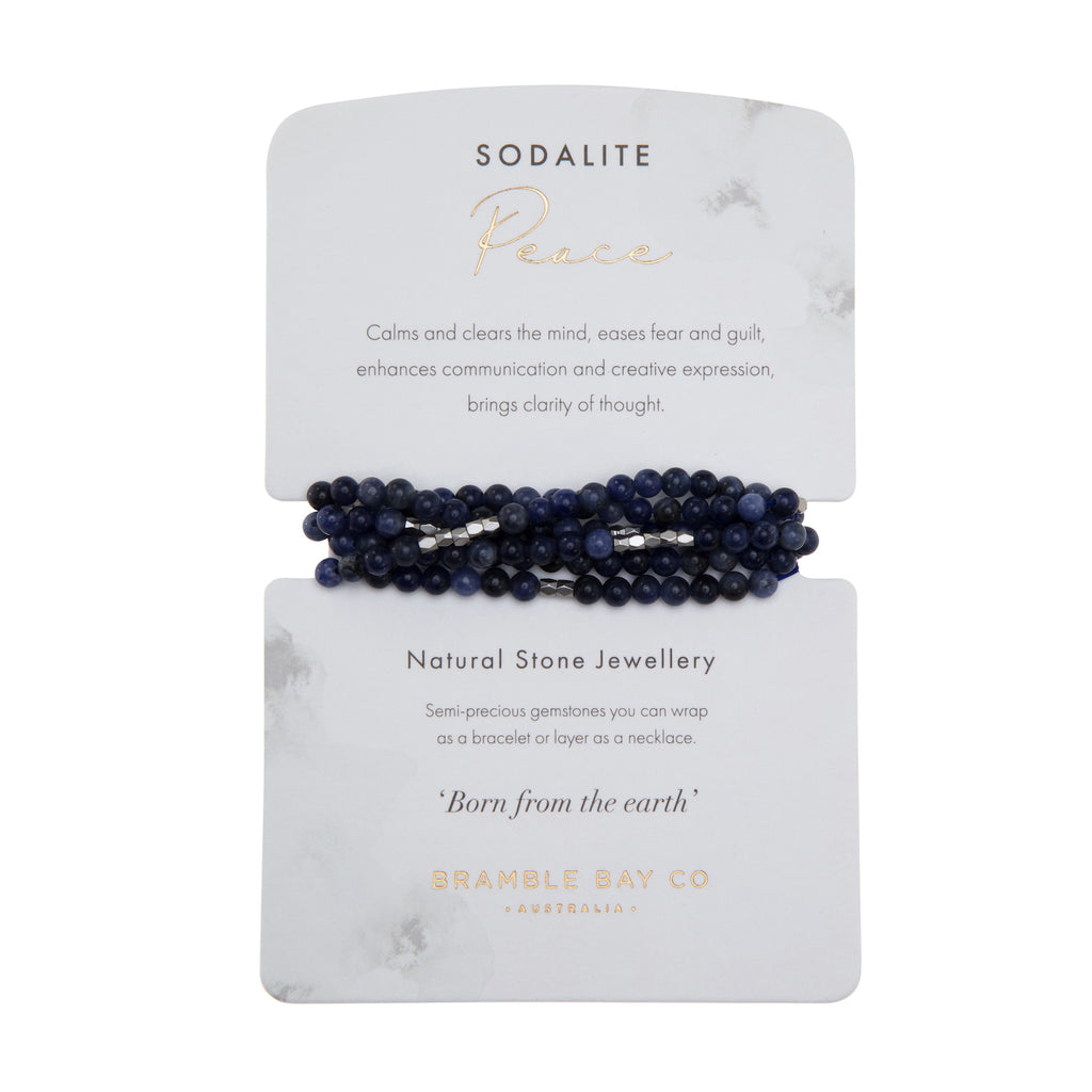 BRAMBLE BAY CO BRACELET-WRAP SODALITE PEACE
