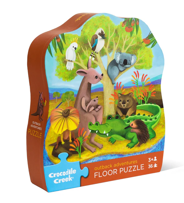 Crocodile Creek Classic Floor Puzzle 36 pc - Outback Adventures 
