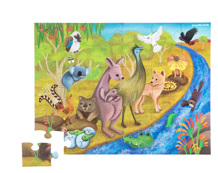 Crocodile Creek Classic Floor Puzzle 36 pc - Outback Adventures 