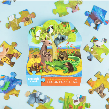 Crocodile Creek Classic Floor Puzzle 36 pc - Outback Adventures 