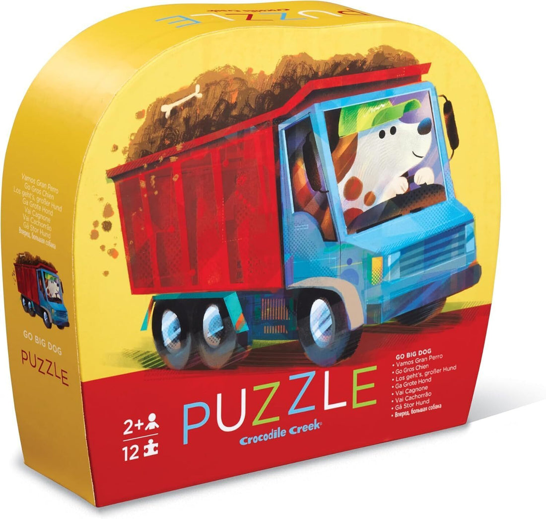 CROCODILE CREEK MINI PUZZLE - 12PC - GO BIG DOG