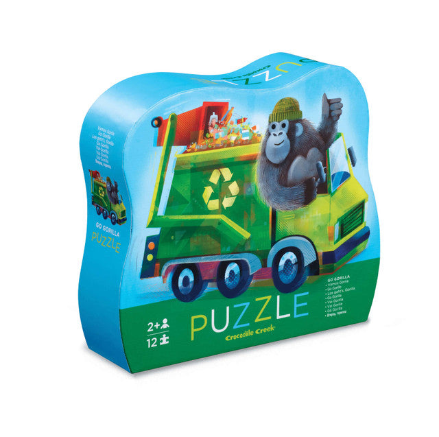 CROCODILE CREEK MINI PUZZLE - 12PC GO GORILLA