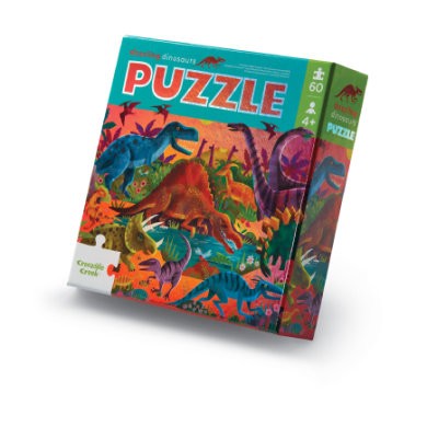 Crocodile Creek Dazzling Dinosaurs Holographic Foil Puzzle, 60 Pieces