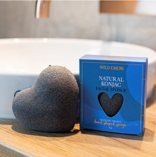 WILD EMERY CHARCOAL KONJAC FACIAL SPONGE 