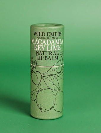 Wild Emery Macadamia Key Lime Natural Lip Balm 