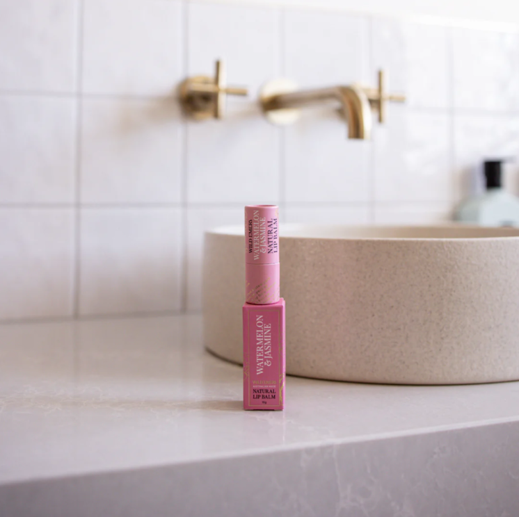 Wild Emery Watermelon &amp; Jasmine Natural Lip Balm 