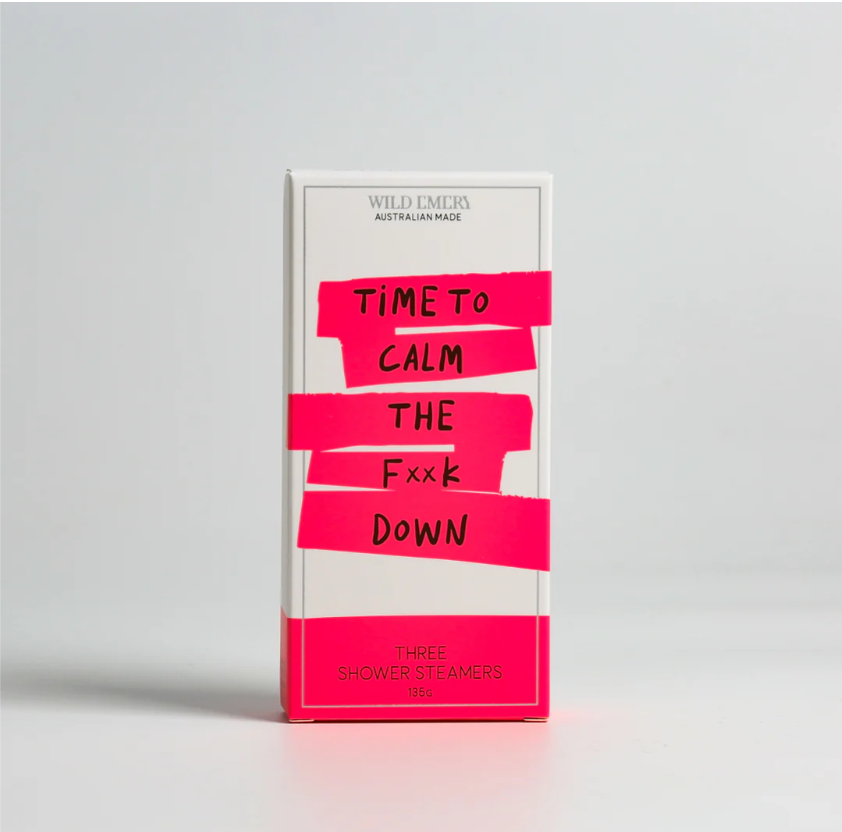 WILD EMERY CHEEKY SHOWER STEAMERS 3 PACK-TIME TO CALM THE F++K DOWN