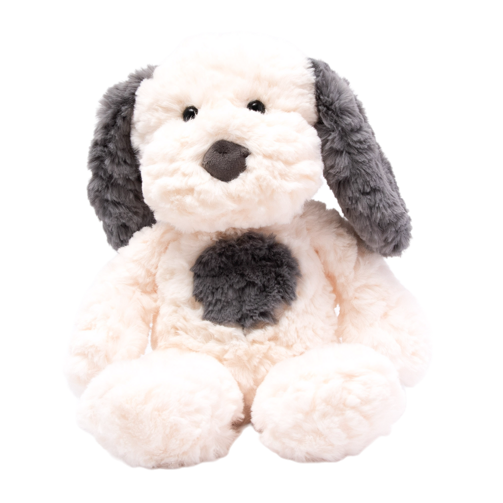 PETITE VOUS HENRY THE GREY AND CREAM DOG PLUSH