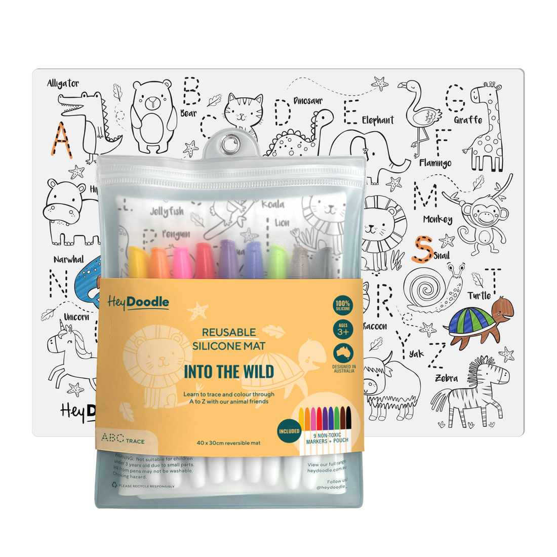 HEY DOODLE REUSABLE SILICONE MAT-INTO THE WILD