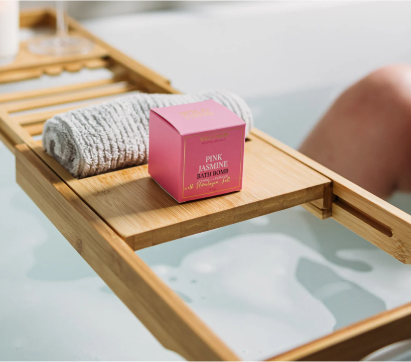 WILD EMERY CUBE BATH BOMB-PINK JASMINE