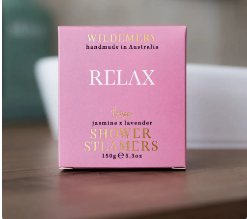 WILD EMERY RELAX SHOWER STEAMERS -  JASMINE  AND LAVENDER TRIO