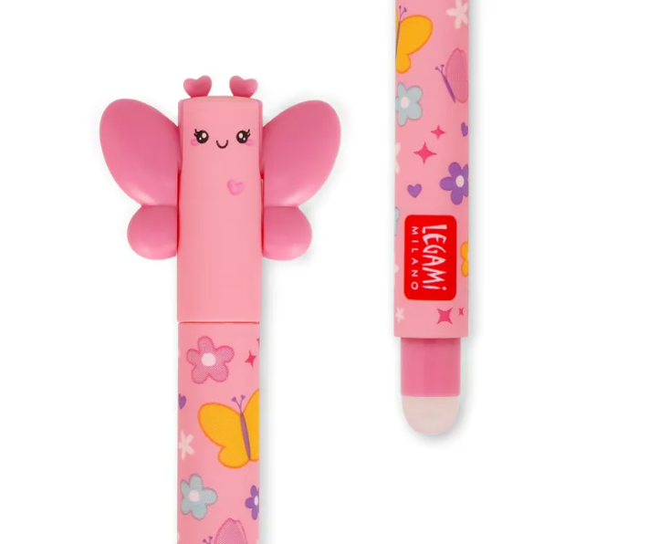 LEGAMI ERASABLE GEL PEN-BUTTERFLY-PINK INK