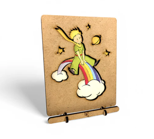 KOMONI POP-UP ART-LE PETIT PRINCE RAINBOW