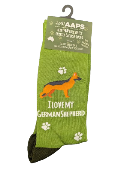 AAPS BAMBOO SOCKS-GERMAN SHEPHERD