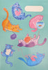 Spencil A4 Book Cover - Crazy Cats 2